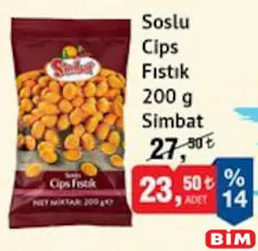 SİMBAT SOSLU CİPS FISTIK 200 G